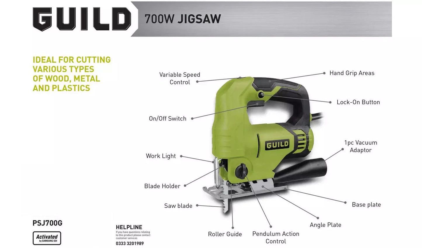 Guild Variable Speed Jigsaw - 710W