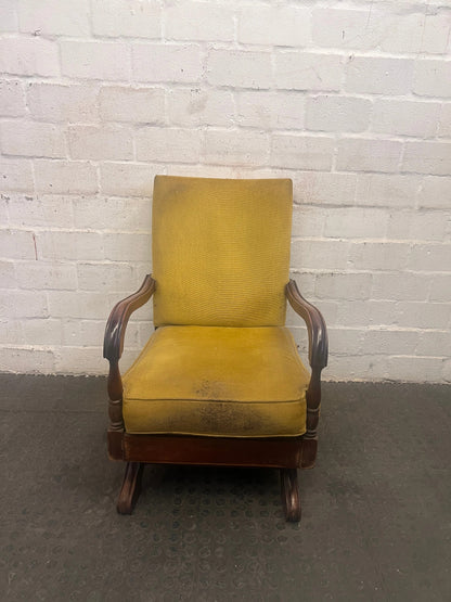 Mustard One Seater Wooden