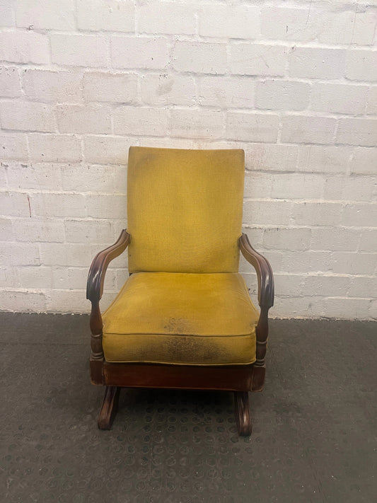 Mustard One Seater Wooden