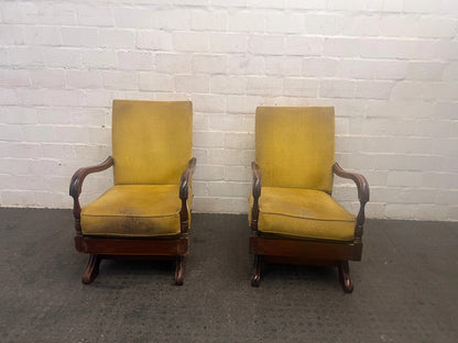Mustard One Seater Wooden