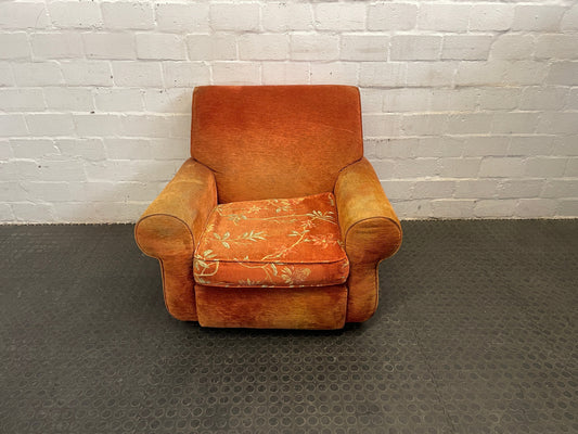 Orange Fabric 1 Seater