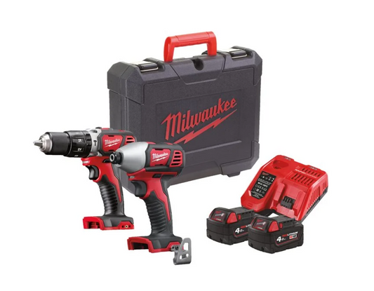 Milwaukee M18BPP2Q-402C 18V Li-Ion RedLithium Cordless Twin Pack