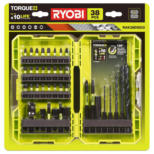 Ryobi RAK38DSDI2 Impact-rated Mixed Drilling & Screwdriving Bit Set (38 piece)